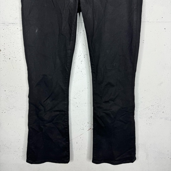 7 For All Mankind Waxed Mid Rise Flare Coated Jeans Black 27 - Picture 5 of 11